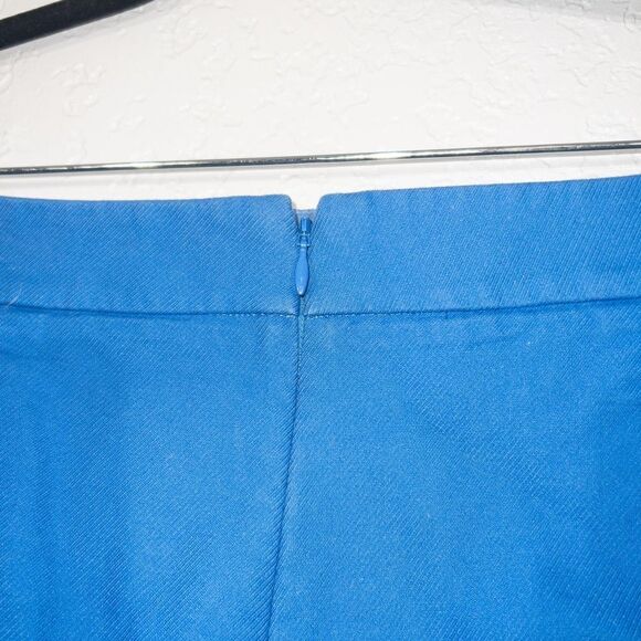 J. Crew Blue Back Slit Pencil Skirt Size 4 - Picture 6 of 7